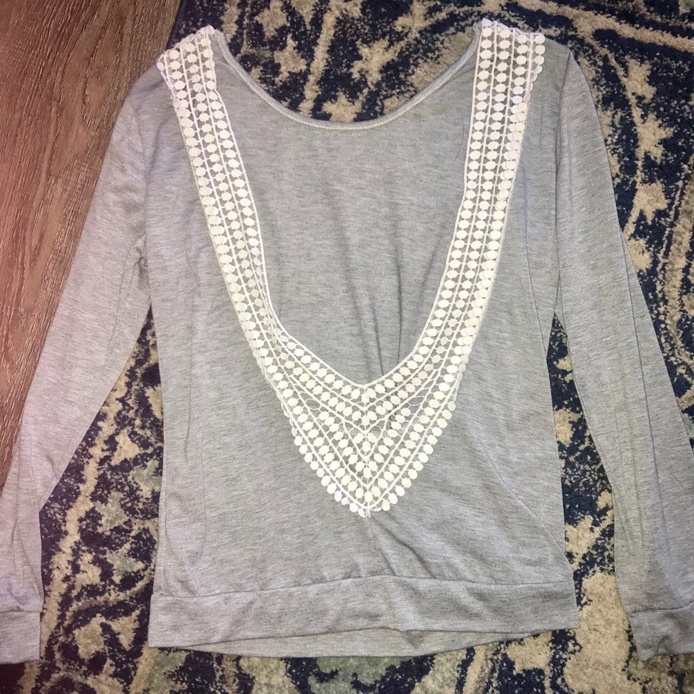 Open back lace top
